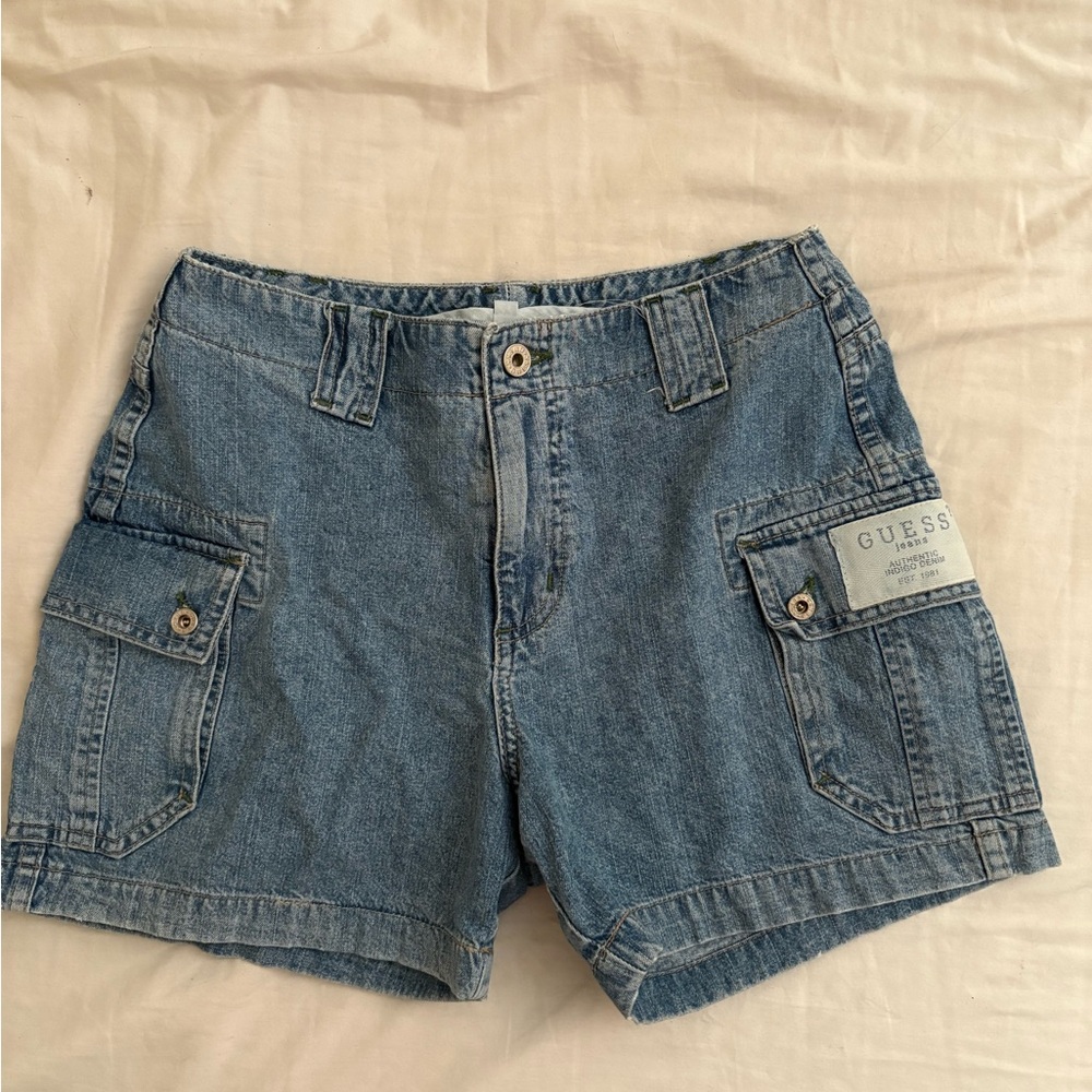 GUESS Women's Vintage Blue Denim Shorts
